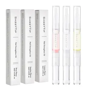 3PCS Nail Strengthen Oil Pen Fast-Absorbing Cuticle Oil with Biotin & Ginseng for Brittle & Peeling Nails, Jasmine Rose Lemon Scents for Home Office Travel Use