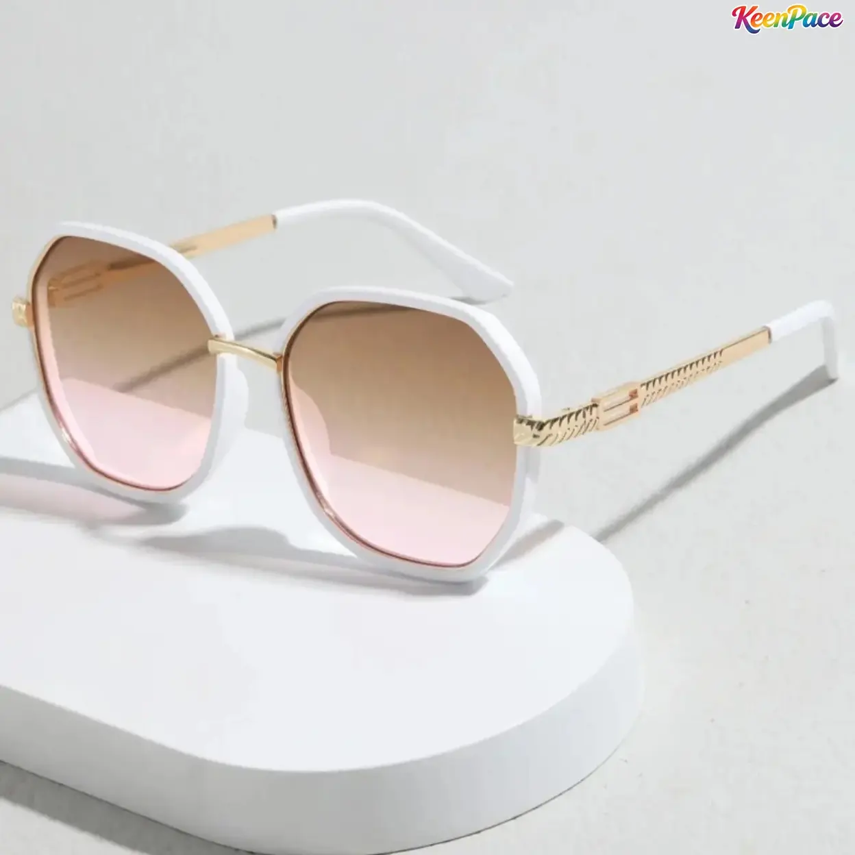 Unisex Round Metal Frame Sunglasses For Men Women, Single Pair Slightly Irregular Silhouette Eyewear With Brown Tinted Lenses, Light Fashion Shades Ideal For Outdoor Activities Daily Street Styling ,summerwins