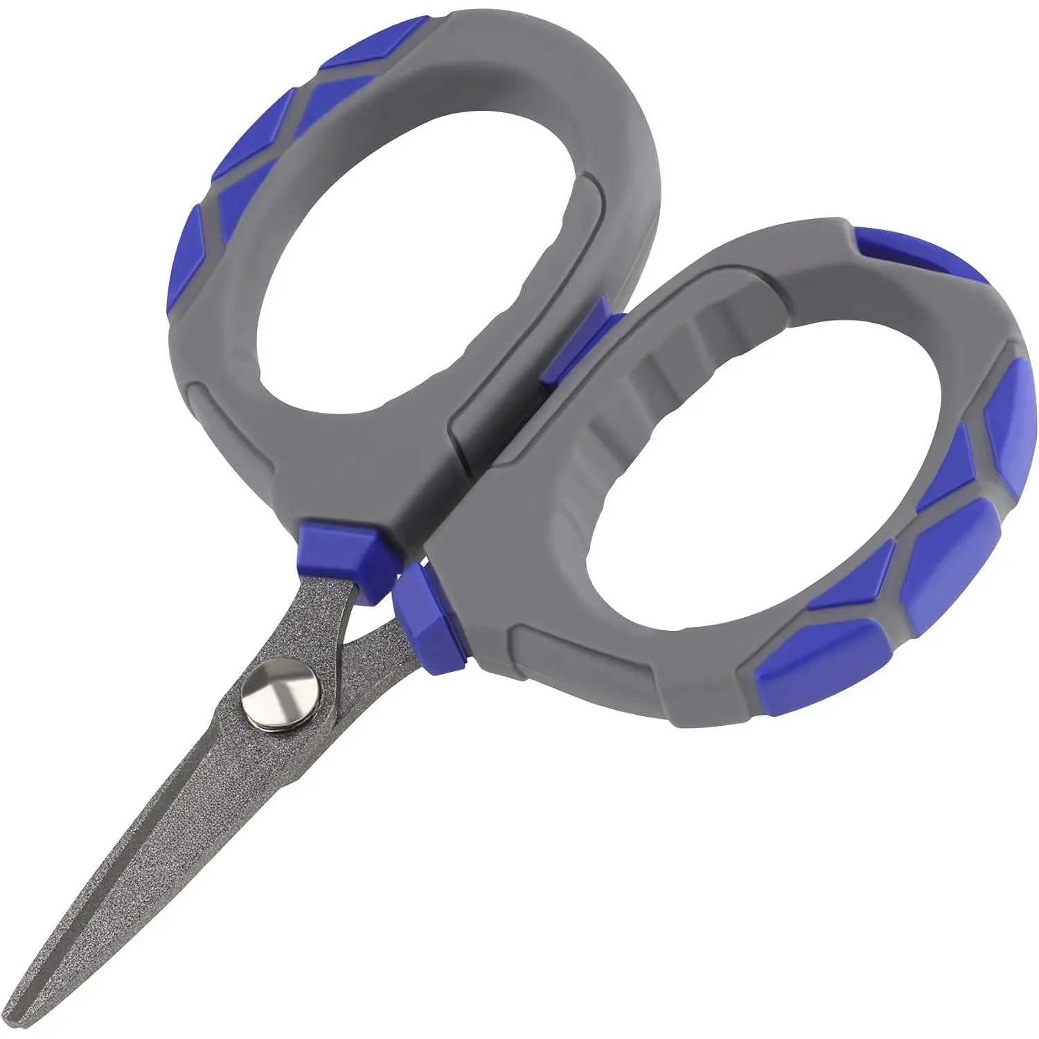 XW01 Braided Line ,  Line Cutters with Lanyard | 4.1" -Serrated  , Cuts Braid/Mono/Fluoro Cleanly, Big Non-Slip Grip, Blunt Tip, Saltwater and Freashwater