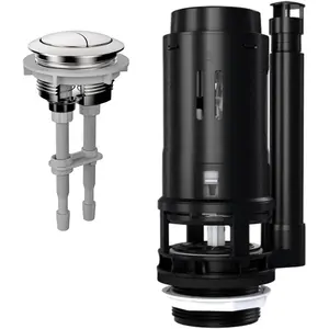 3 Inch Dual Flush Valve Replacement Kit with Top Push Button, Toilet Repair Kit for 2-Piece Toilets, Quick Fix Toilet Leaks, Running Water & Ghost Flush, A2422M