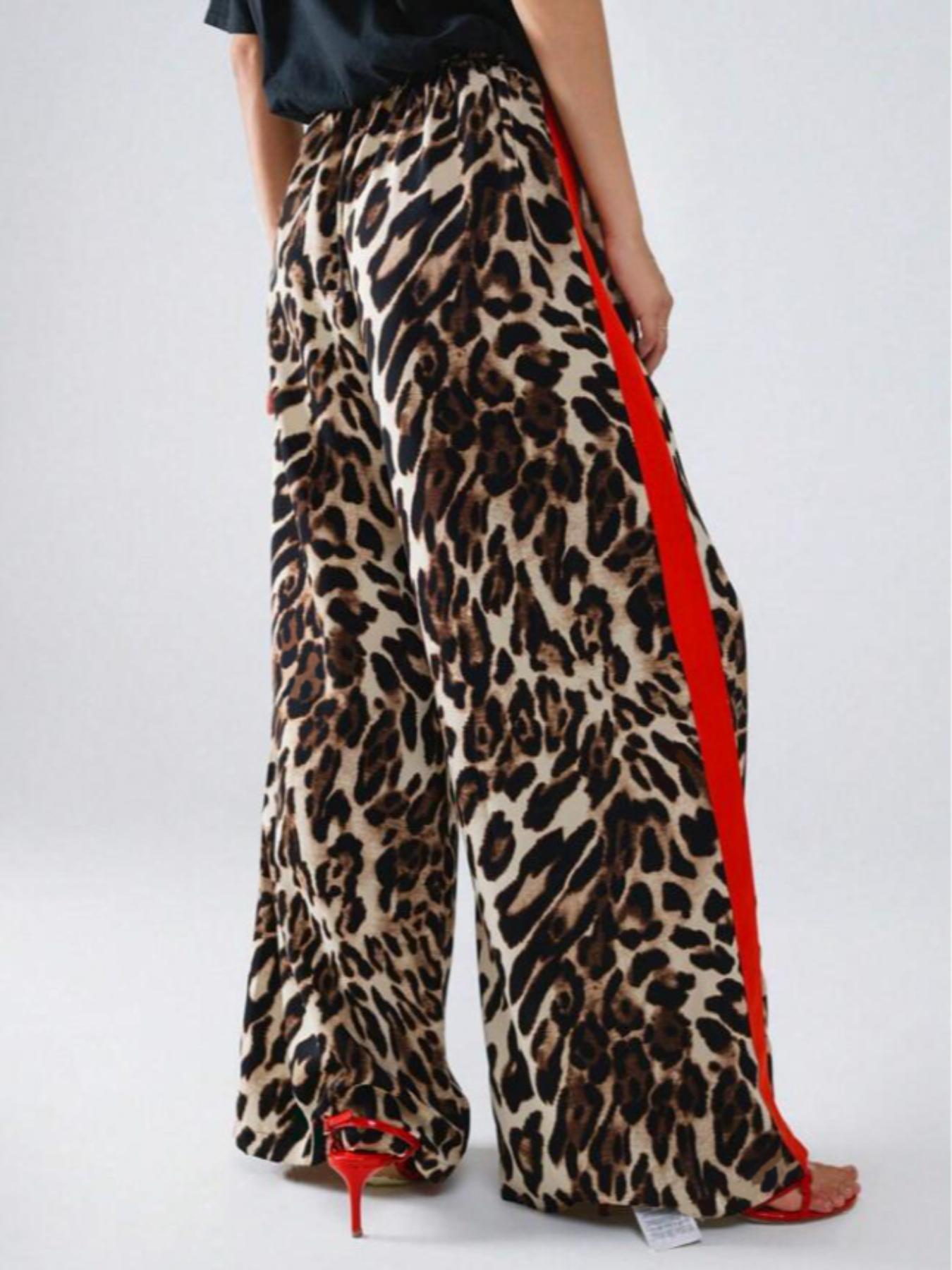 Women's Leopard Print  Pants, Casual Comfy Trousers for Daily Wear, Ladies Bottoms for All Seasons, Womenswear, Loungewear