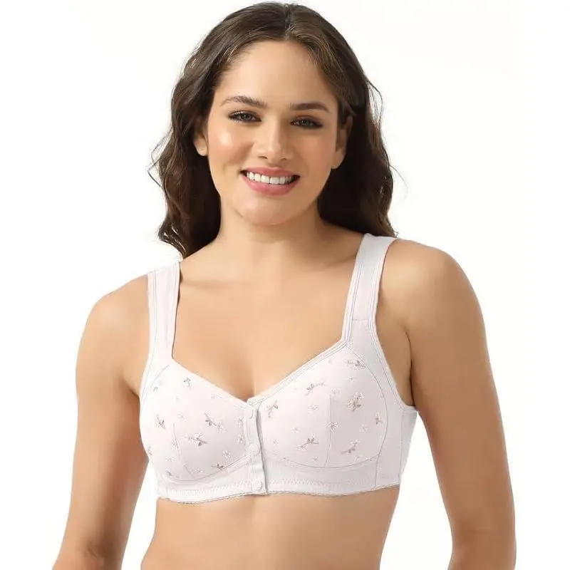 Women's wardrobe Daisy Bras for Women, Front Snap Closure Padded Bra for Older Senior Women, No Underwire Comfortable Bra