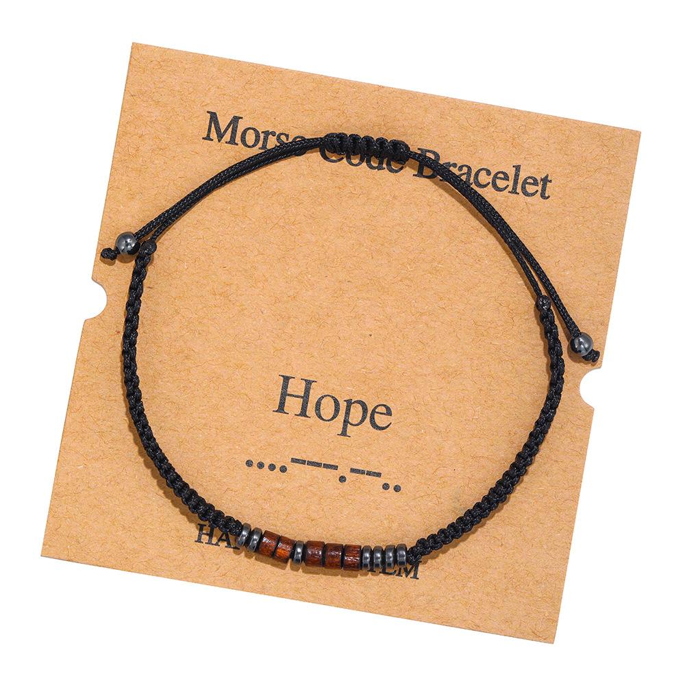 Braided Bracelet Morse Code Alphabet Number Couple Bracelet Morse Code Bracelet Creative Gift