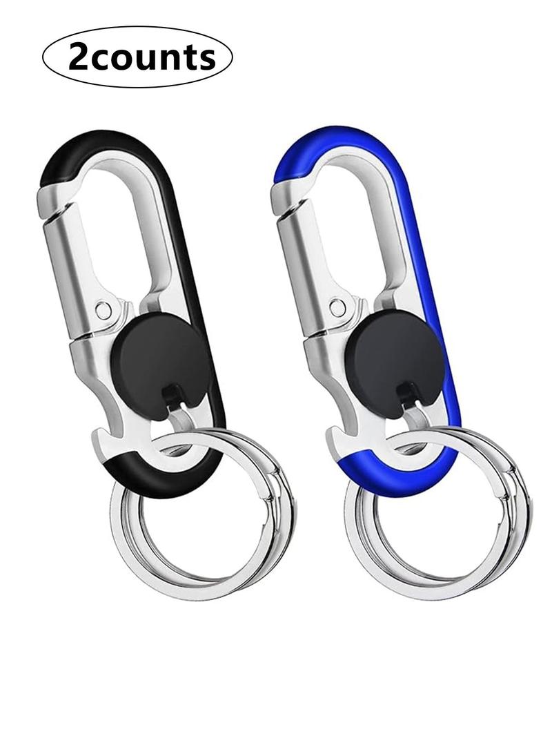 Minimalist Plain Color Keychain, Anti-loss Key Ring with Double Keyrings, Keychain for Car Keys, Personalized Car Keychain for Unisex