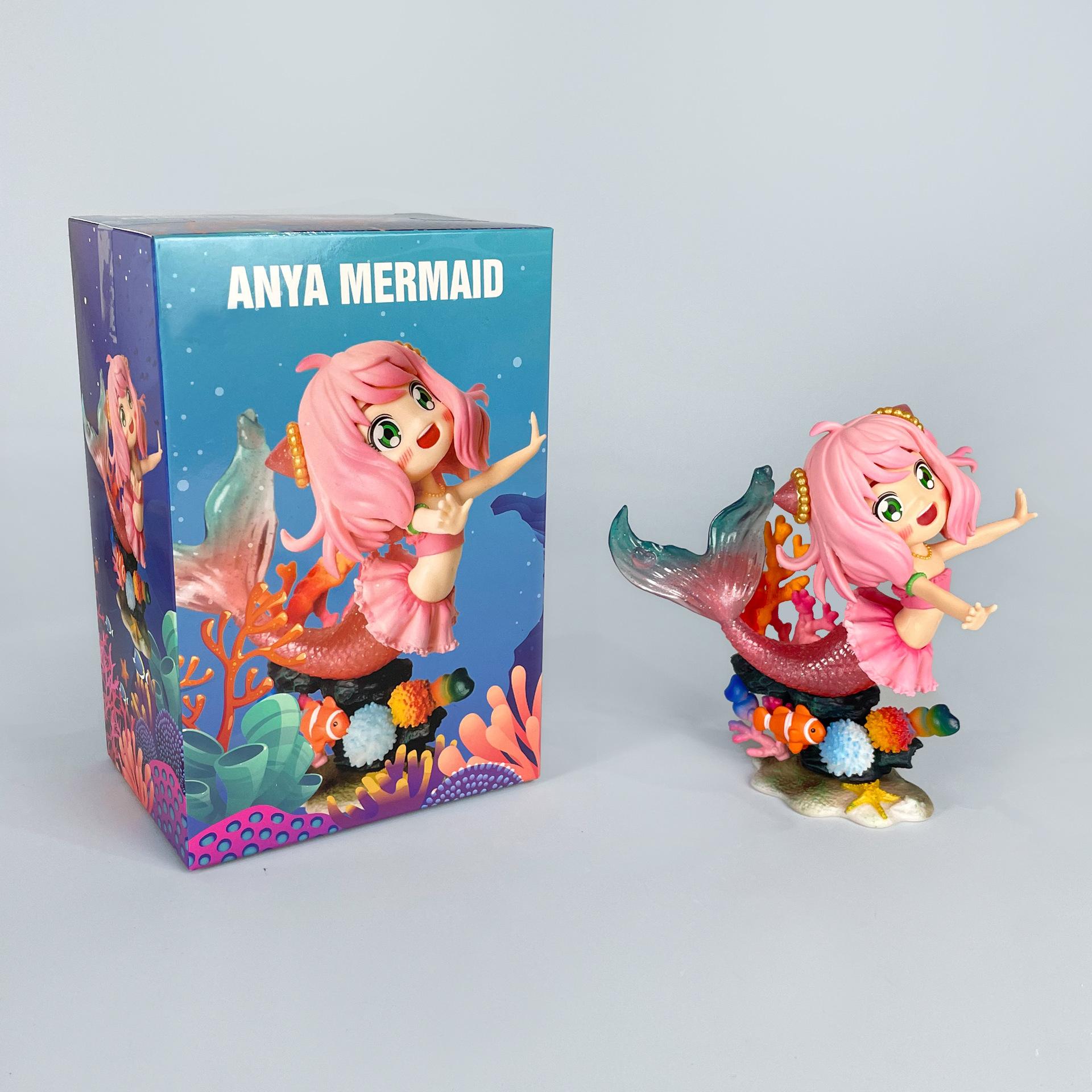 Spy x Family Anya Forger Mermaid Cosplay PVC Figure 13cm - Adorable Ocean Tail Statue