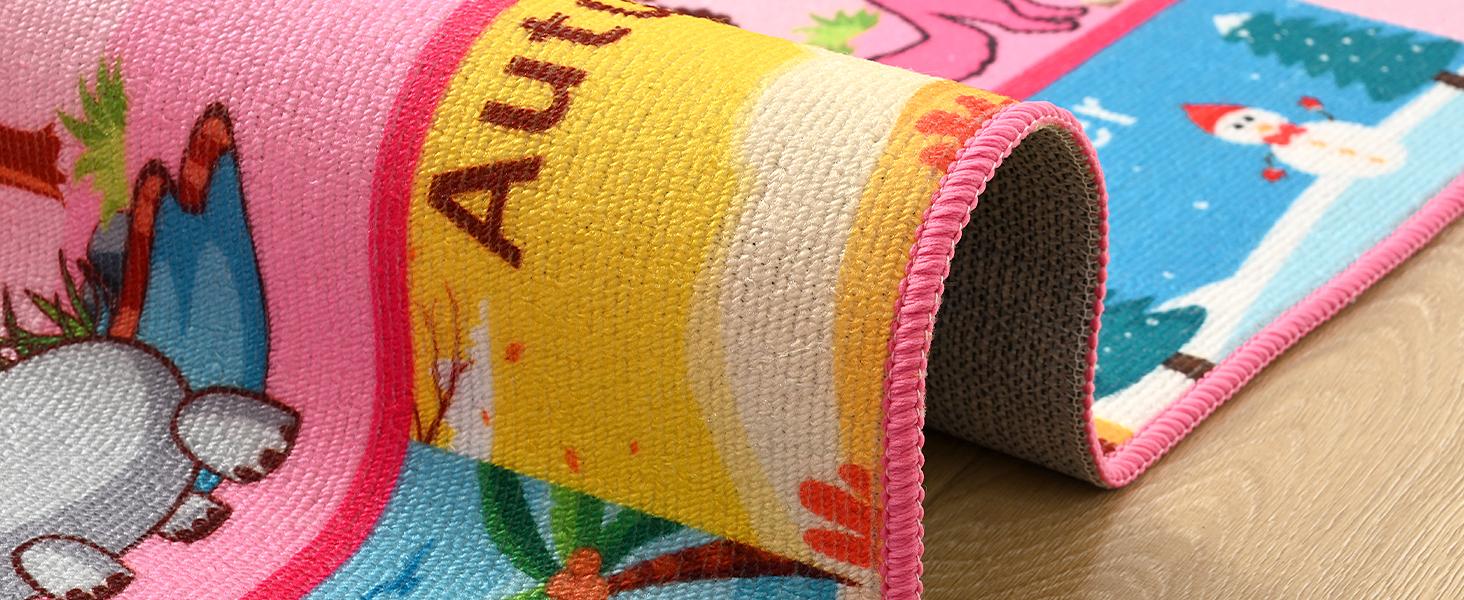 Kids Rug for Playroom, Educational Classroom Rug for Kids Room, Washable Nursery Rugs Non Slip Playroom Rugs Play Mat for Learning ABC Carpet, Numbers, Animal, Colors, Season, 3X5 Feet, Pink Kids Rug for Playroom, Educational Classroom Rug for Kids Room, Washable Nursery Rugs Non Slip Playroom Rugs Play Mat for Learning ABC Carpet, Numbers, Animal, Colors, Season, 3X5 Feet, Pink