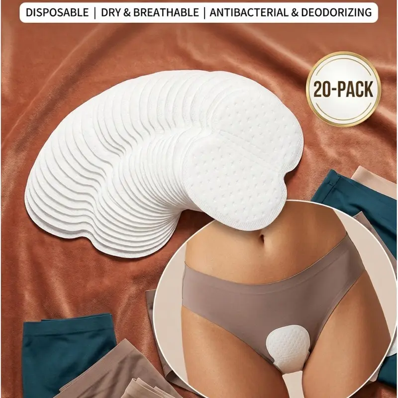 20pcs Women's Disposable Sweat-Absorbing Pads for Underarm & Underwear, Absorbent Liners, Anti-Embarrassment, Multi-functional Body Pads, Sweat Pads For Under Arms