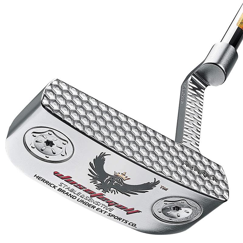 Men's Golf Putter (Right-Handed) - Soft Iron with CNC-Milled Face - Iridescent & Silver Finish