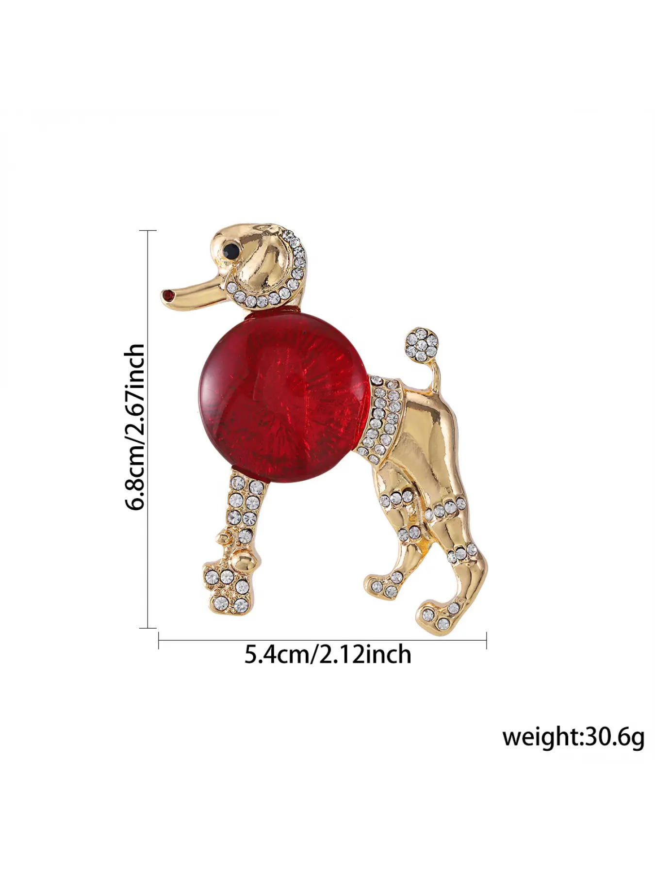 Cute Rhinestone Dog Brooch Pin for Women & Men, Creative Alloy Animal Lapel Pin, Fashion Jewelry Accessory for Blazer, Coat, Sweater, Scarf & Bag