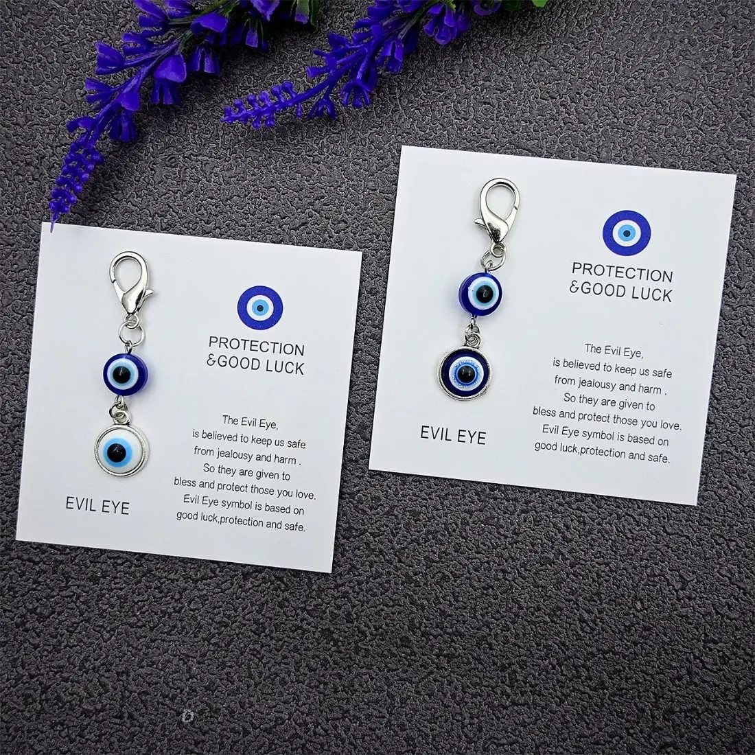 Blue Evil Eye Keychain Bag Charm, Good Luck Protective-Inspired Pendant, Trendy Blue Eye Accessory with Lucky Symbol Design, Stylish Bag Decoration for Purse, Backpack, Keys & Everyday Outfits
