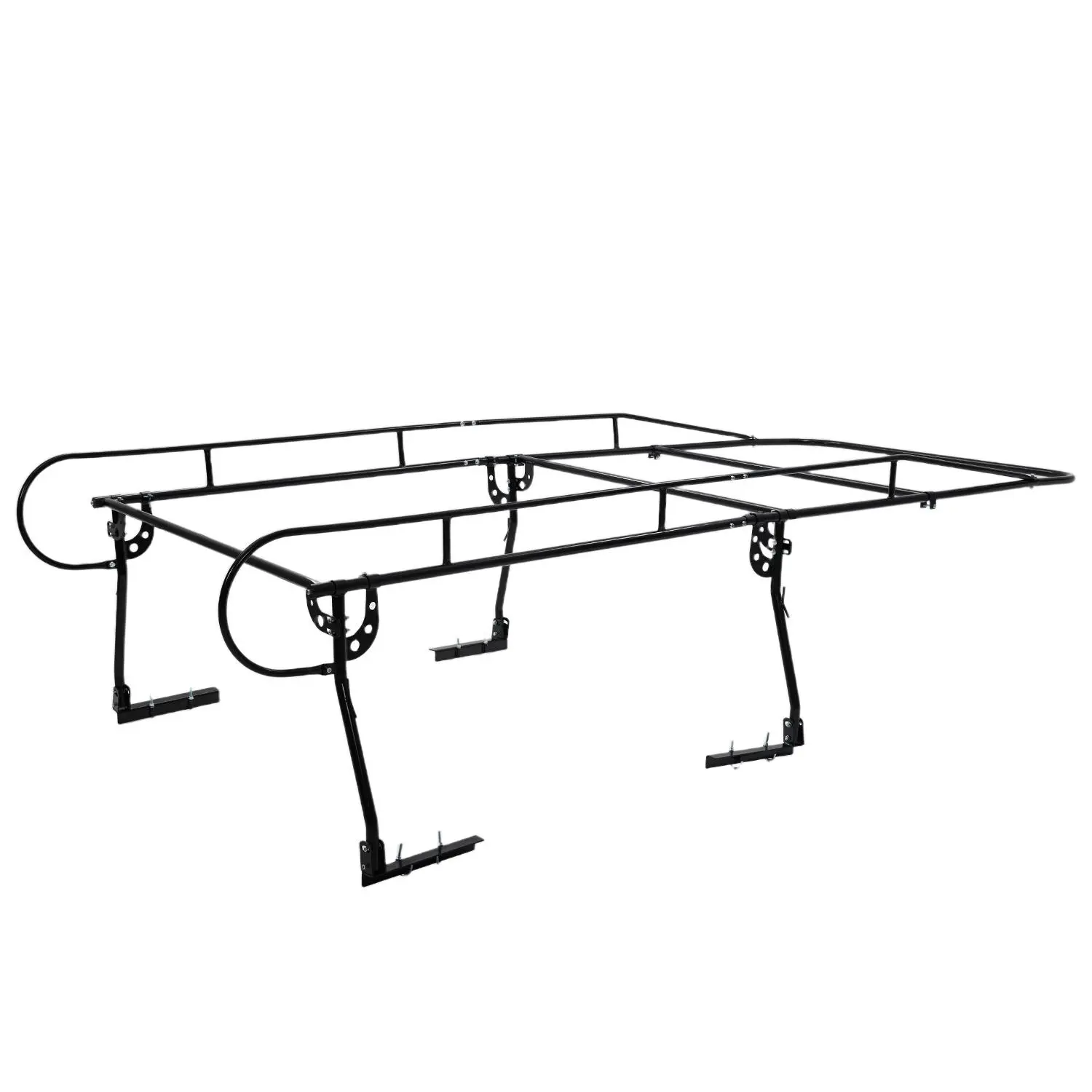Global Adjustable Truck Bed Ladder Rack – Heavy-Duty Steel Construction – 1000 lbs Capacity – Non-Drilling Full-Size Pickup Roof Cargo Carrier for Lumber, Utility, Kayak