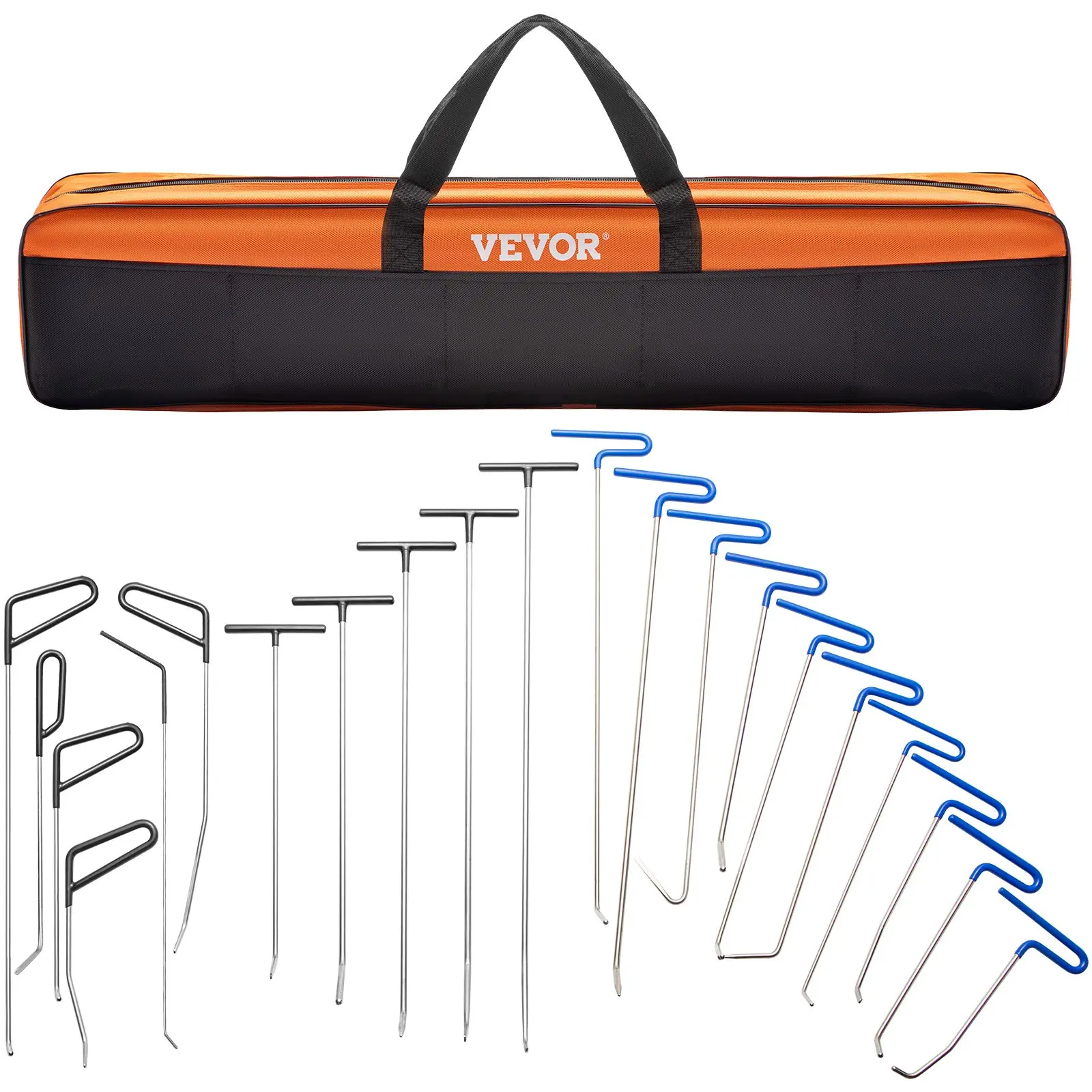 【DealsForYouDays】VEVOR Rods Dent Removal Kit, 21 Pcs Paintless Dent Repair Rods, Stainless Steel Dent Rods, Whale Tail Dent Repair Tools, Professional Hail Dent Removal Tool For Minor Dents, Door Dings And Hail Damage
