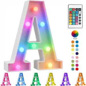 DIY Glowing LED Marquee Letter Lights with Remote | Battery Powered Custom Sign for Every Vibe