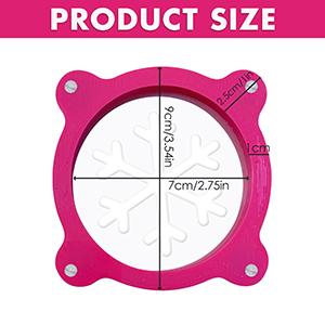 Magnetic Acrylic Cookie Stencil Holder,Cookie Stencil Frame Stencils for Royal Icing,Magnetic Template Frame for Cooking Cake Coffee Dessert Decoration Supplies (Pink Square-6.7 * 6.1 in)
