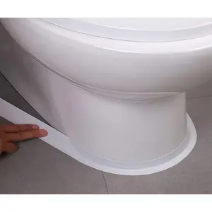 Self-Adhesive White Caulk Tape - 1/3 Roll PE Invisible Sealant Strip with Strong Adhesion, Waterproof, Easy-to-Apply for Bathroom Accessories, Kitchen Edge Protection, Adhesive Strips Waterproofers, Seal Strip Waterproofers