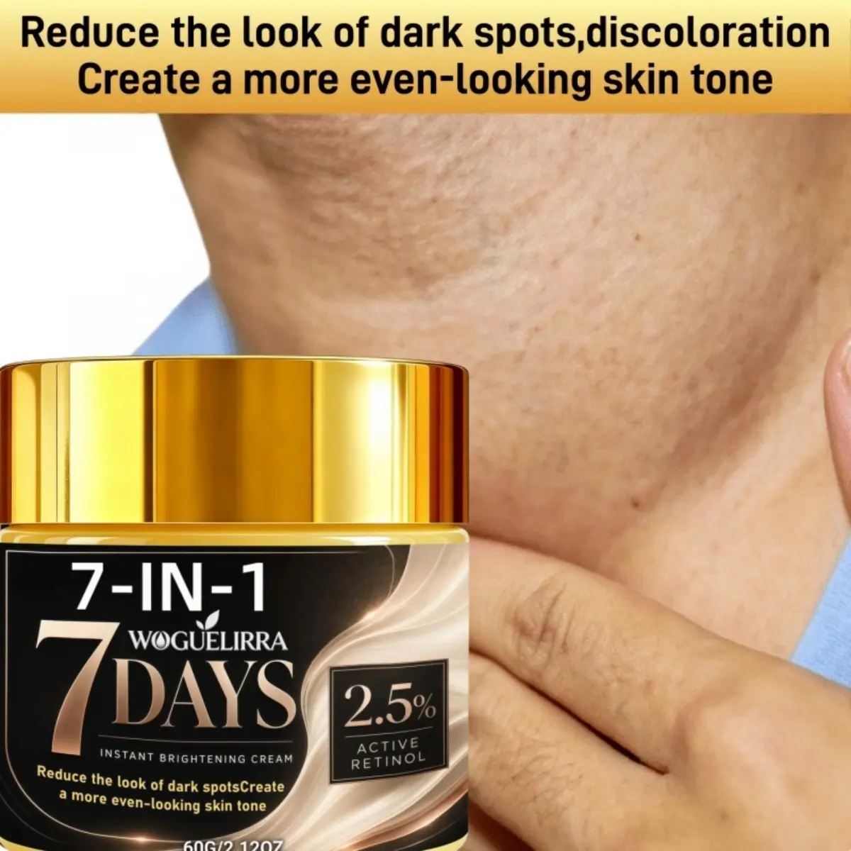 Pdrn Brightening Spot Repair Moisturizing Cream, Vitamin C & E Formula, for Inner Thighs, Elbows, Knees, Buttocks, All Skin Types