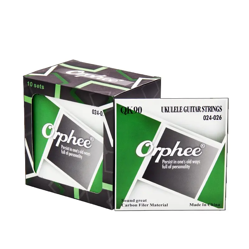Orphee Qk90q Series Ukulele Strings, Carbon Nylon (24-26), High-Quality Guitar Strings, Durable & Long-Lasting, Perfect for Beginners & Professionals