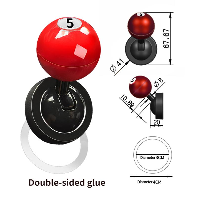 Push Start Button Cover,Car Joystick,Car Push to Start Button Rocker,Joystick Car Starter Protector,Metal Ball-bar Automotive One-Touch Push to Start Accessorie