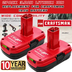 High quality  2Pack For CRAFTSMAN 19.2 VOLT C3 LITHIUM DIEHARD BATTERY PACK 315.PP2011 3.0Ah