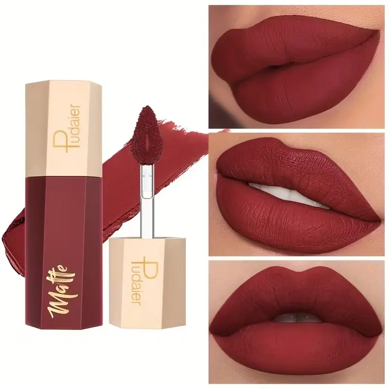 Waterproof Matte Velvet Lip Tint, Long-Lasting Nude Lip Glaze, Sexy and Smooth Finish, Festive Exclusive Makeup Product