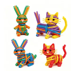 200pcs Flexible Colorful Straws, Large Diameter Reusable Hollow Sticks for Glass Cups, Coffee Mugs, Beer Glasses, Beverage Containers