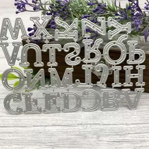 Metal Cutting Die Featuring 26 Letters and 10 Numerals, for DIY Cardmaking, Scrapbooking, Embossed Paper Crafting, and Decorative Card Templates.