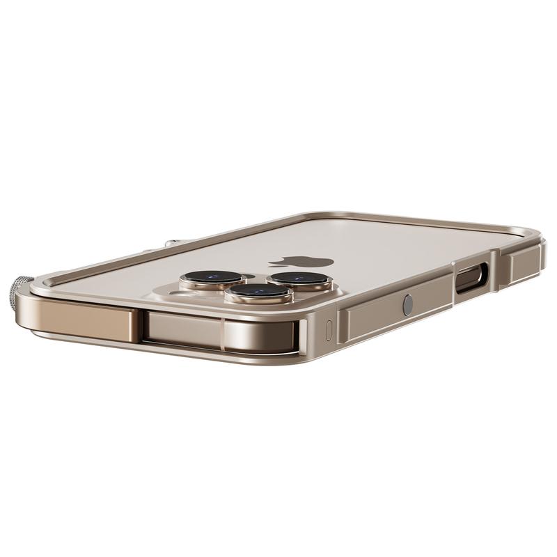 [Free !ship] Full Metal Bezel Bumper Case for iPhone 17 Pro Max16 Pro Max 17 Pro 16 Pro 16 15 14 13, Full-Frame Armor Aluminum Alloy Bumper No Back Cover, Punk armor style, Mechanical Screw Button Design, Minimalist Bare-Hand Feel Fit Lightweight