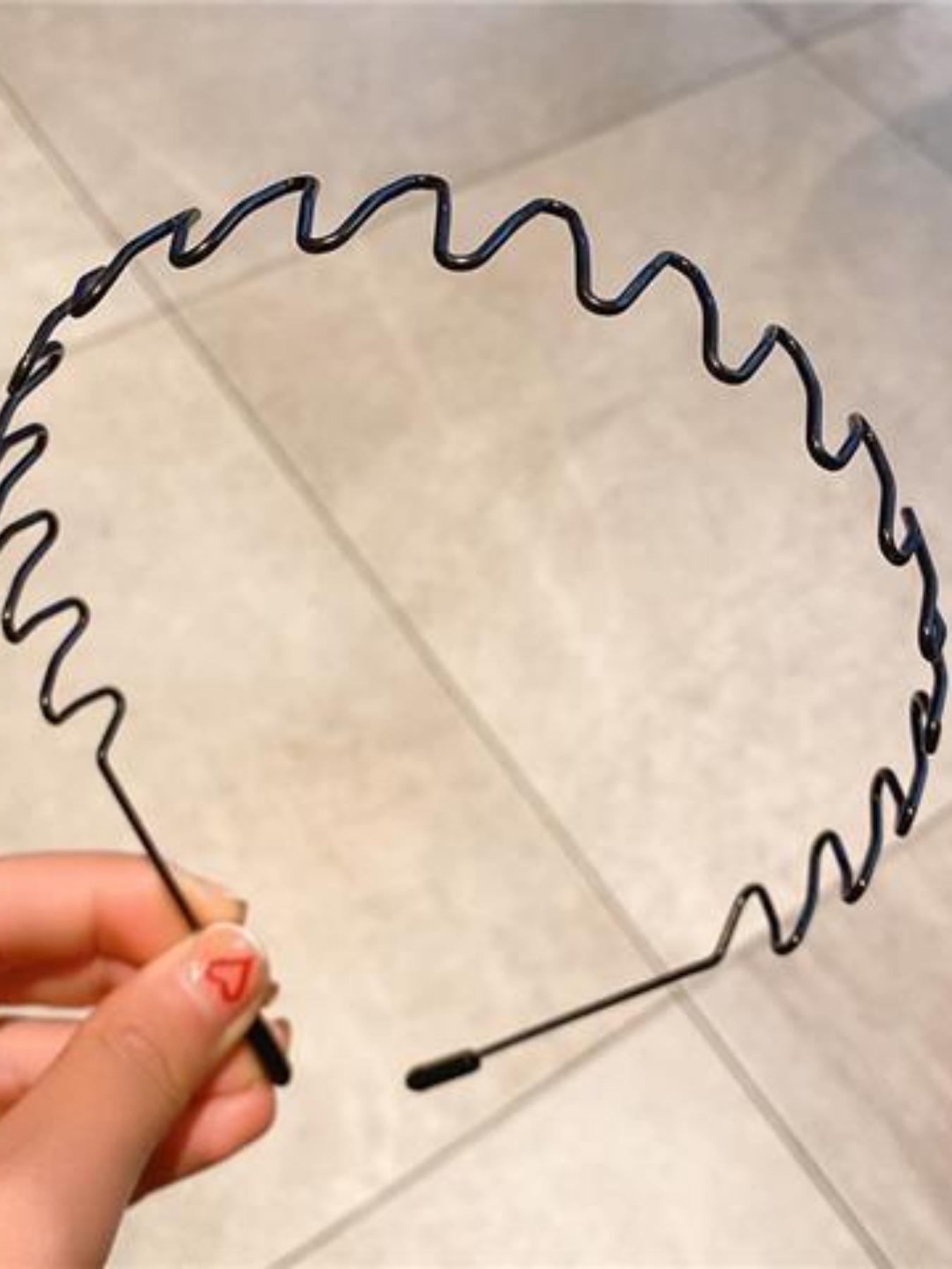 Minimalist Metal Hair Hoops, Casual Wavy Design Hair Hoops, Non Slip Hair Hoops for Outdoor Sports, Fashion Hair Accessories for Women & Men, Workout Headband