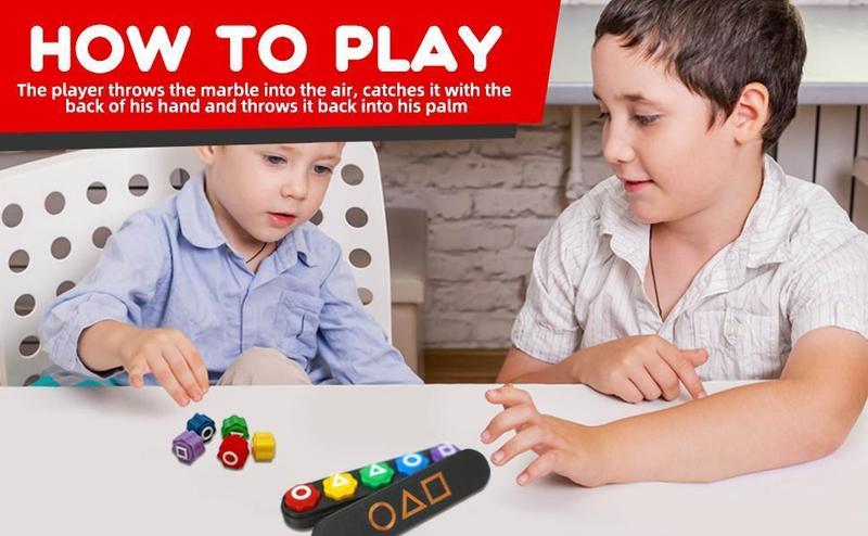 🎉2PCS【Gonggi Game Set】With Lid for Easy Storage&Carry|Fillable Pieces for Adjustable Weight|Squid Gonggi Korean Game|Perfect Party Game&funny Durable