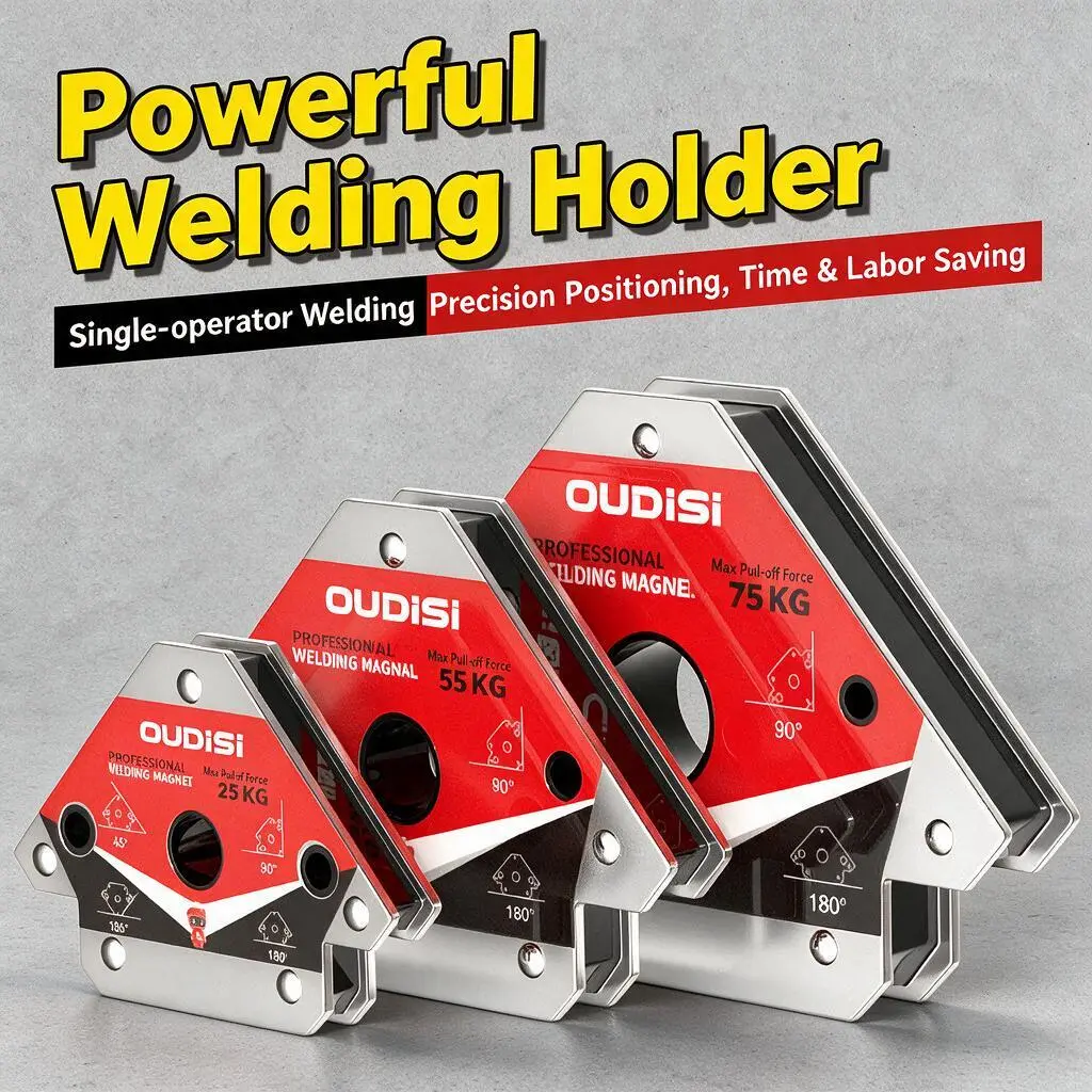 High Suction Welding Magnet - Right Angle Positioner, Strong Magnetic Triangle Ruler, Auxiliary Angle Fixing Locator Tool, Multi-Size