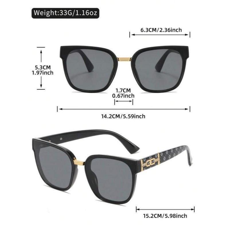 Unisex Retro Cat-Eye Sunglasses, Stylish Rectangular Frame with Classic Tinted Lenses, Face-Slimming Trendy Shades for Casual Wear & Spring Outdoor Activities