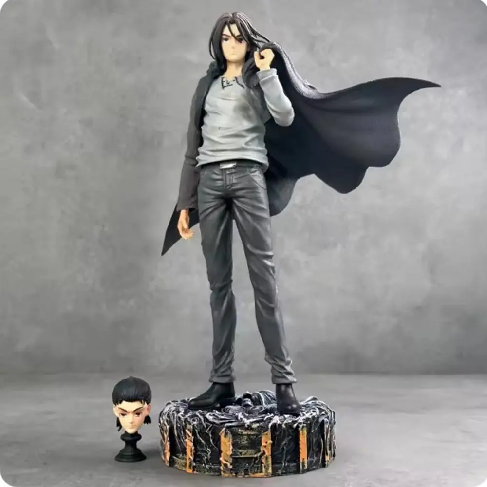 28cm Attack On Titan Gk Chikara Eren Jaeger Double Headed Statue PVC Action Figure Anime Figure Model Toys Collection Doll Gift