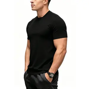 Men’s Fitted Muscle T-Shirt, Premium Stretch Cotton Crew Neck Top, Everyday Wear，menswear，men’s slim fit t-shirt，men’s basic crew neck tee，shirtSolid Color Men’s T-Shirt, Slim-Fit Crew Neck, Basic Casual Short Sleeve Tee for Men，men’s cotton short sleeve