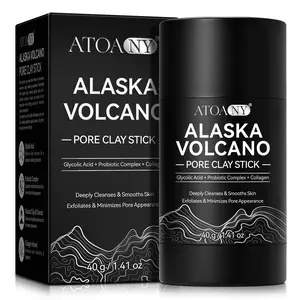 ATOANY Volcanic Mud Mask Stick 40g, Facial Mask, Deep Cleansing: Absorbs makeup residue and excess oil, helping to reduce dullness caused by late nights and excess oiliness