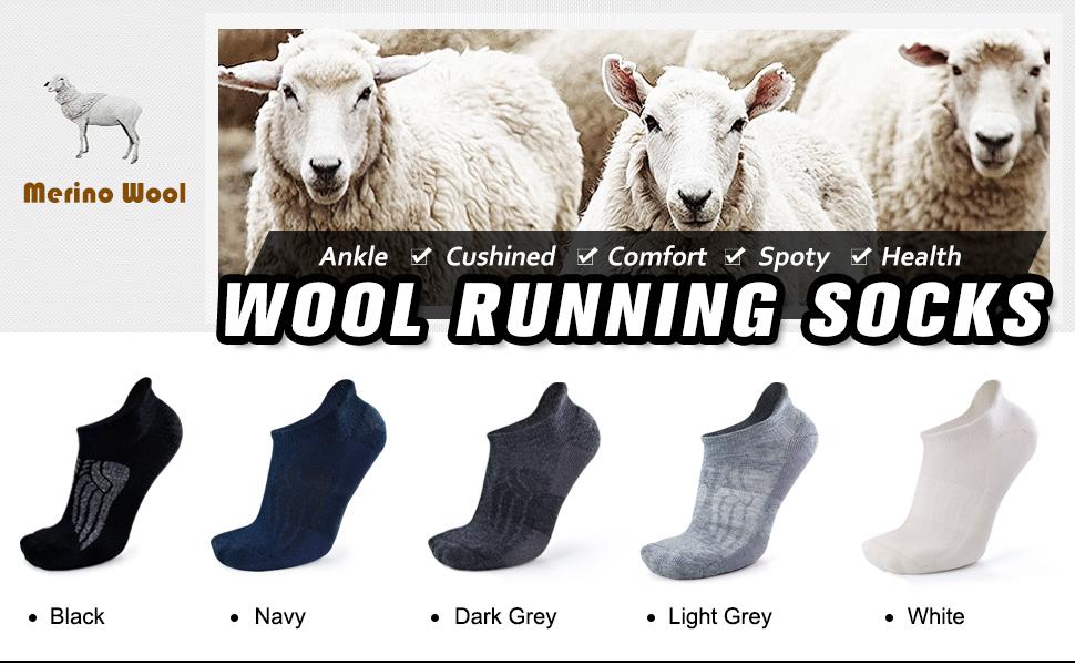 Socks Merino Wool Compression Support Ankle Running Hiking Socks for Men Women, Soft Thick Cushion Tab Socks 3/6 Pairs Socks Merino Wool Compression Support Ankle Running Hiking Socks for Men Women, Soft Thick Cushion Tab Socks 3/6 Pairs