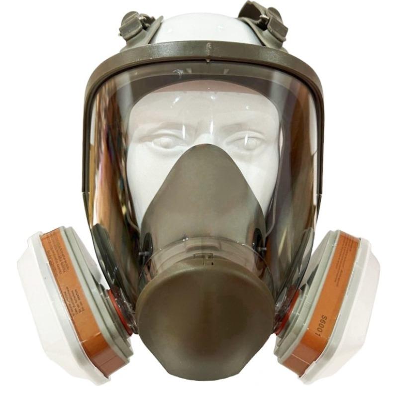 Reusable Full Face Mask with Filter Box (1 Set), 17 in 1 Full Face Mask, Dustproof & Gasproof Full Face Mask, Suitable for Painting, Woodworking, Construction, Grinding, Spraying, Chemicals, DIY, Respirator Mask