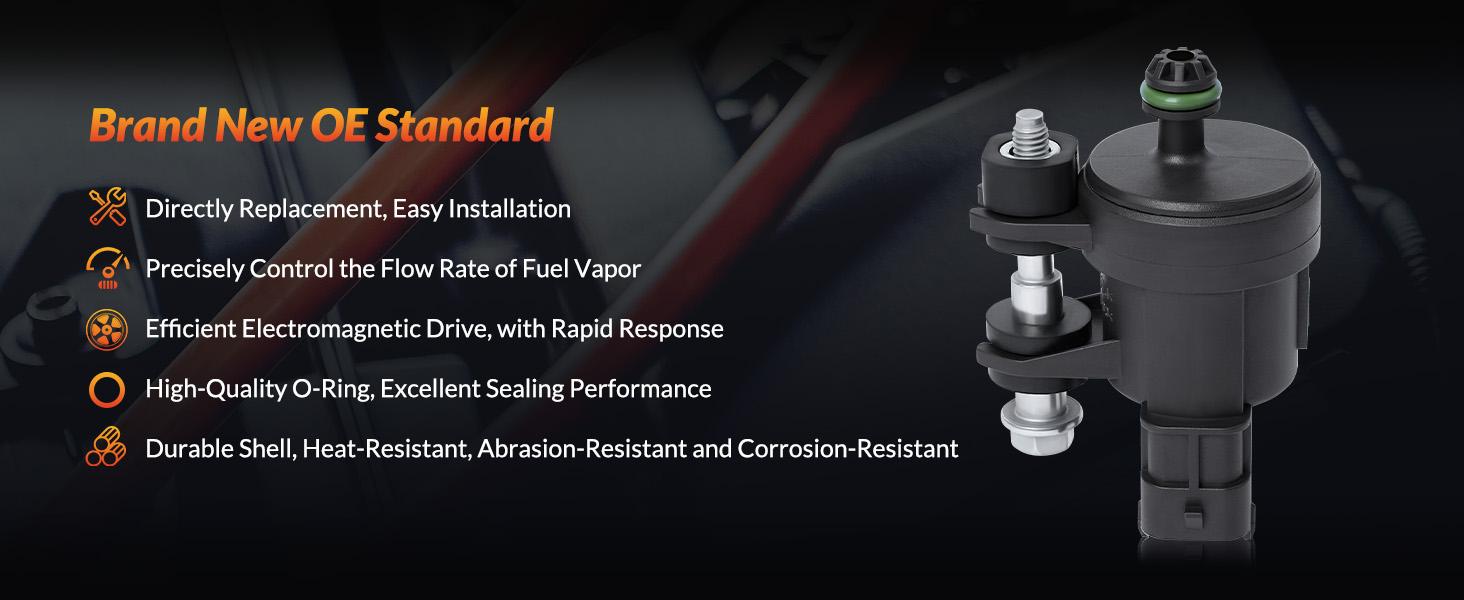 Vapor Canister Purge Valve Solenoid EVAP Compatible for Chevy Equinox, Camaro, Colorado, Traverse, Impala Volt & GMC Acadia, Terrain, Canyon & Buick Enclave, LaCrosse 12610560 12690512