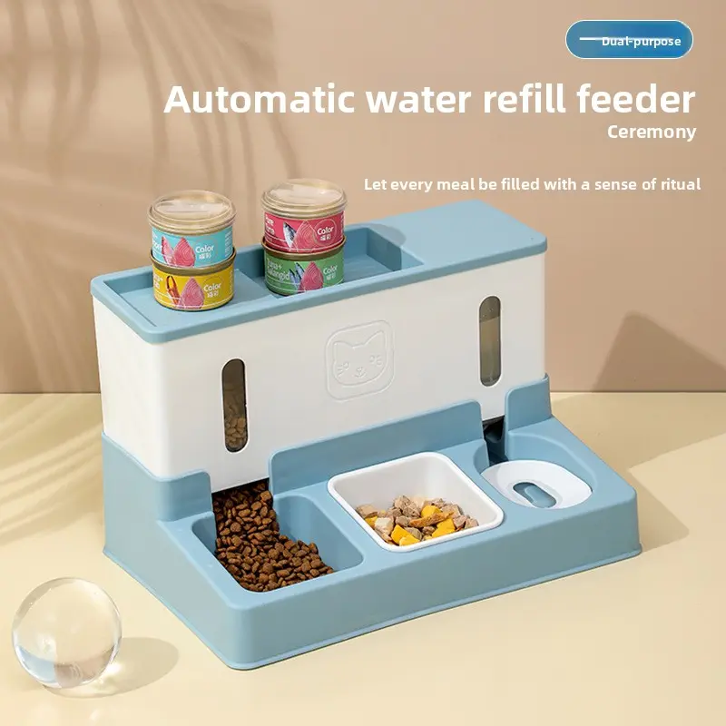 House style pet cat water dispenser, dog feeder, integrated water dispenser, dog pet supplies