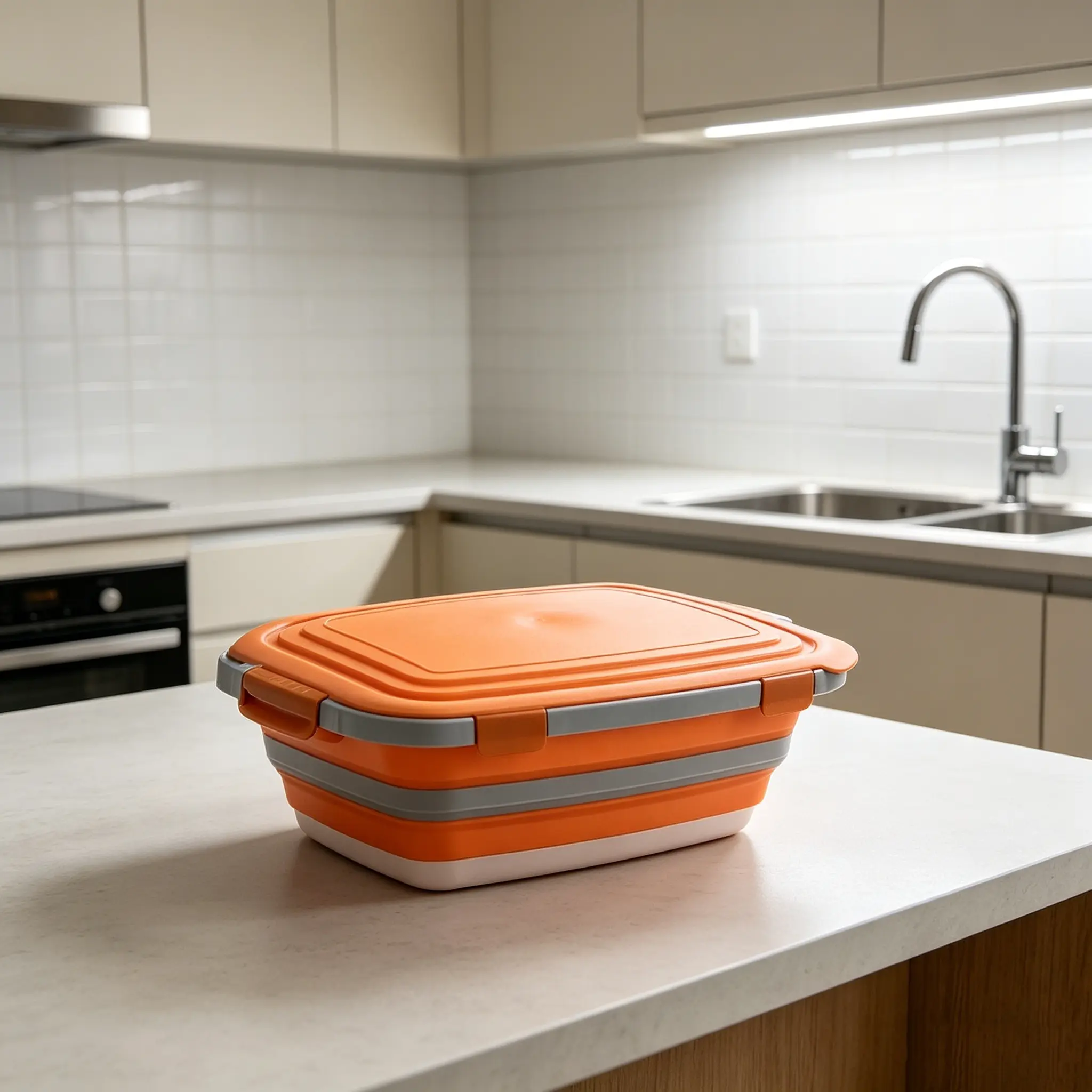 S Collapsible BBQ Prep Tub with Lid. Camping Meal Prep Cutting Board |  S Collapsible BBQ Prep Tub with Lid. Camping Meal Prep Cutting Board