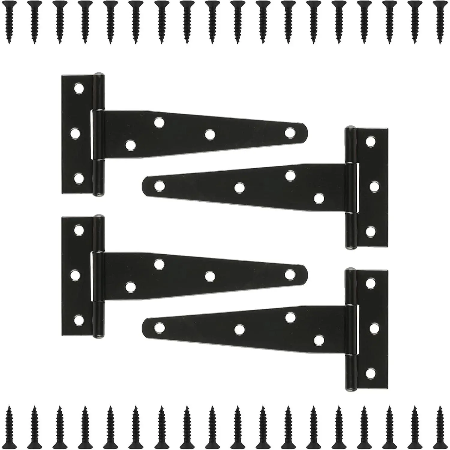 T Strap Hinges Heavy Duty, Shed Door Gate Hinges(Black)