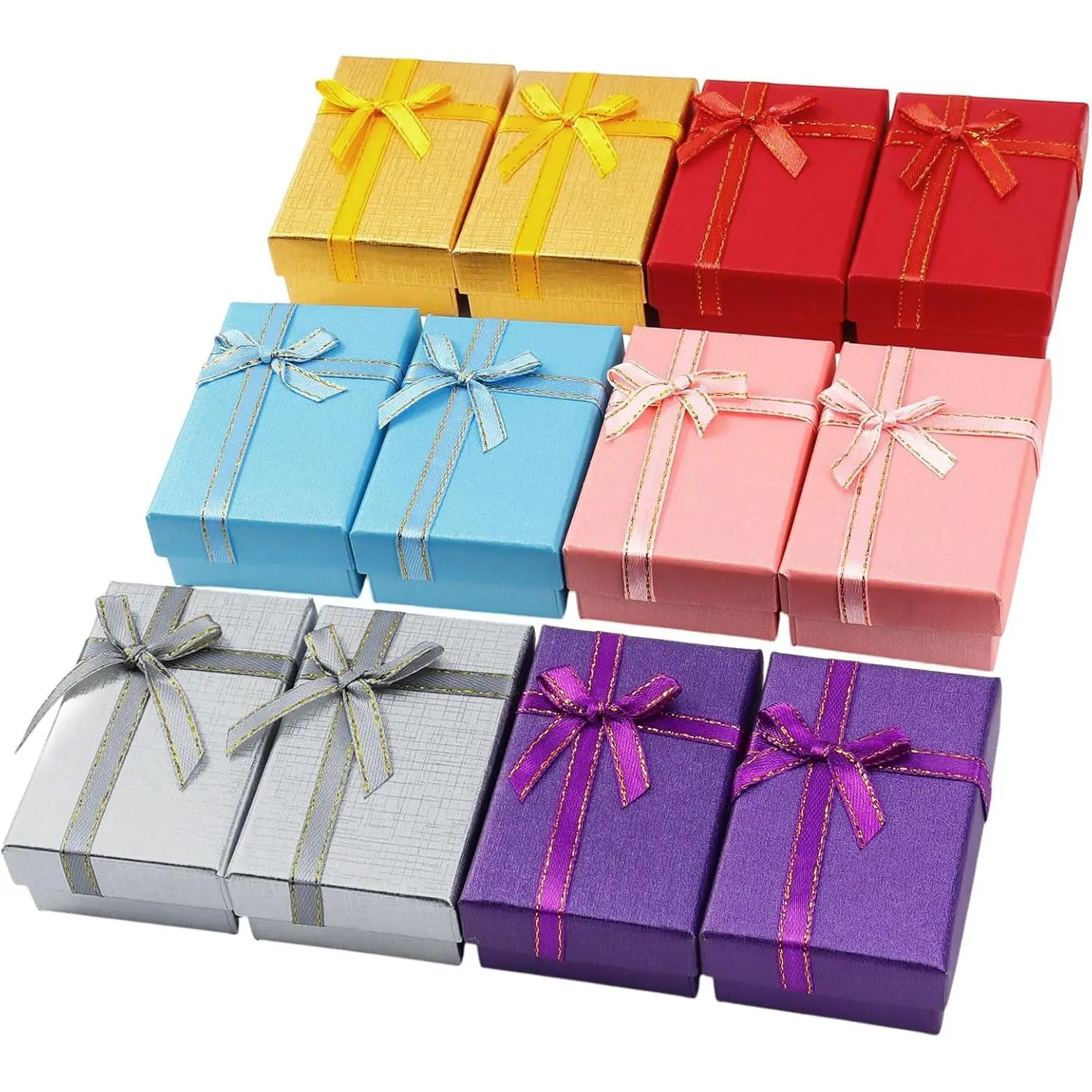 12 Pcs Small Jewelry Gift Boxes, 3.1 x 1.9 x 1 Inch Small Empty Gift Boxes Set for Earrings Rings Necklaces, Jewelry Gifts Box for Wedding Anniversaries Birthday Valentine's Day