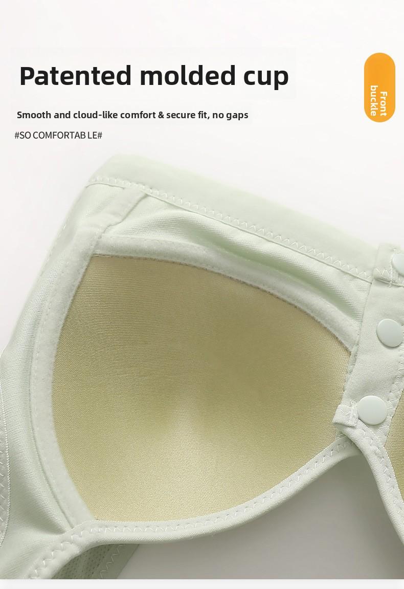 Supportive Seamless Front Closure Nursing Bra For Women Plus Size Wireless Maternity Bralette Breathable Comfort Lingerie Adjustable Hook Underwear 6/3 Pack Mother's Day Gift -RR