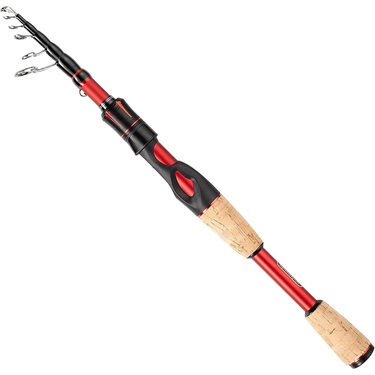 XPEDITE LITE Portable Telescopic Fishing Rods & Combo, Spinning & Casting Fishing Poles, 24T Carbon Rod Blanks, Solid Carbon Tip, Split Cork Grips, Travel Rod, Combos with 5+1BB Spinning Reel