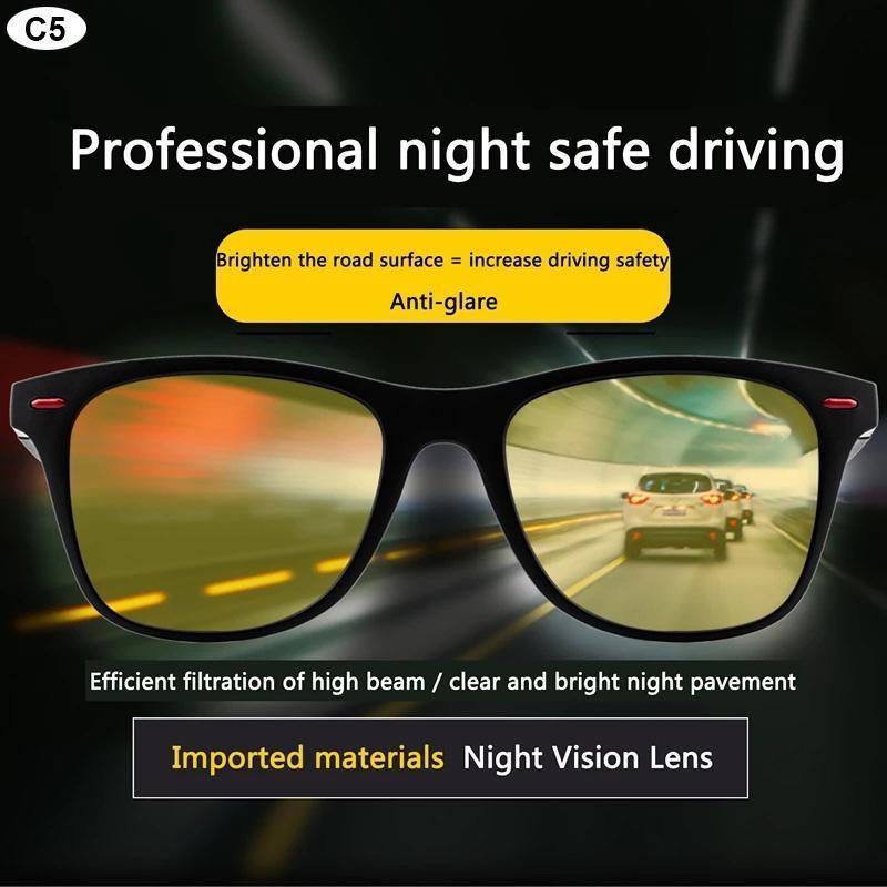 Men's Polarized Driving Sunglasses - Sun Protective, Stylish, Tinted Lens, Plastic PC Frame, Anti-Glare for Safe Day & Night Driving, Outdoor Sports Eyewear, Sun Protective Sunglasses, Tinted Lens Sunglasses summervibes,summerwins