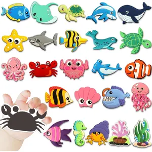 24PCS Ocean Animals Refrigerator Magnets, Cute Rubber Sea Animals Educational Sea Life Magnets, Full Back Magnetic for Fridge Whiteboardfidget toys