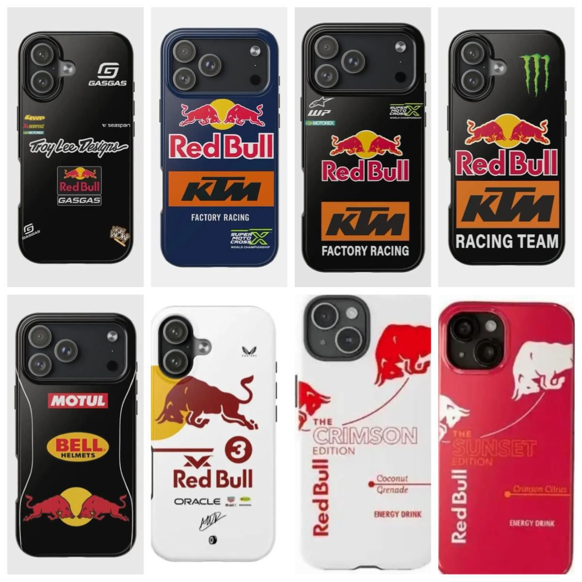 Red Bull KTM GasGas Racing phone Cases For iPhone 17 16 15 14 13 12 Promax Pro Plus, Double-layer hard shell protection,best Gift