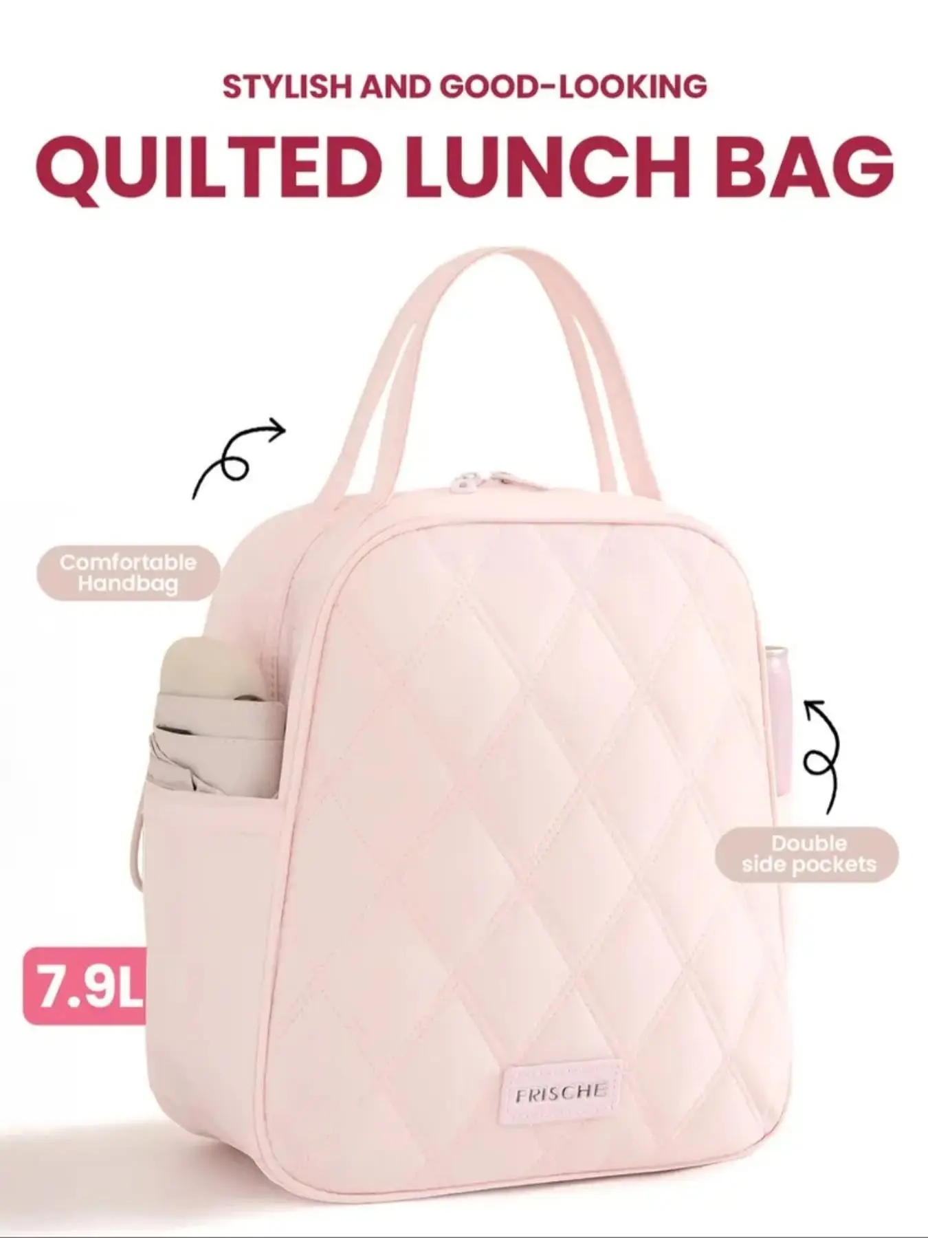 Professional Lunch Bag for Men and Women, Portable Insulated Cooler Pouch, Reusable High-Capacity Lunch Container, Ideal for Work and Picnics