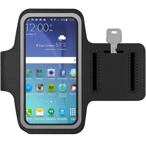 Running Armband Phone Holder Fits up to 7.0" with Key Pocket & Earphone Hole, Universal Sport Arm Case for iPhone 15 14 Pro Max, Galaxy S24 S23 Ultra