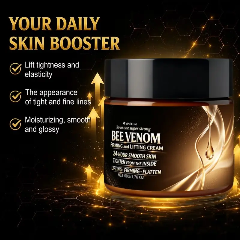 Bee Venom Firming Cream 24H Smoothing Face Neck Tightening Anti-Aging Moisturizer Lifting Skin Care 50g