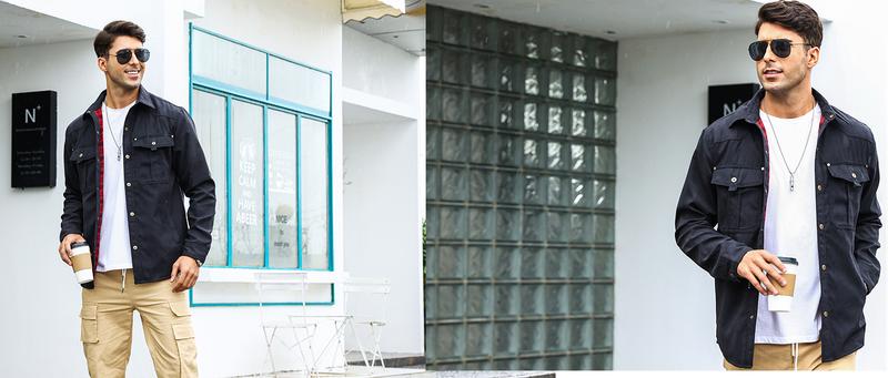 Zaitun Men's Lightweight Bomber Jacket Classic Varsity Coat with Full Zipper & Ribbed Hem for Spring & Fall Casual Wear